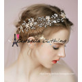 Hair White pearl crystal Metal bride headring Wedding dress accessories bridal hair jewelry